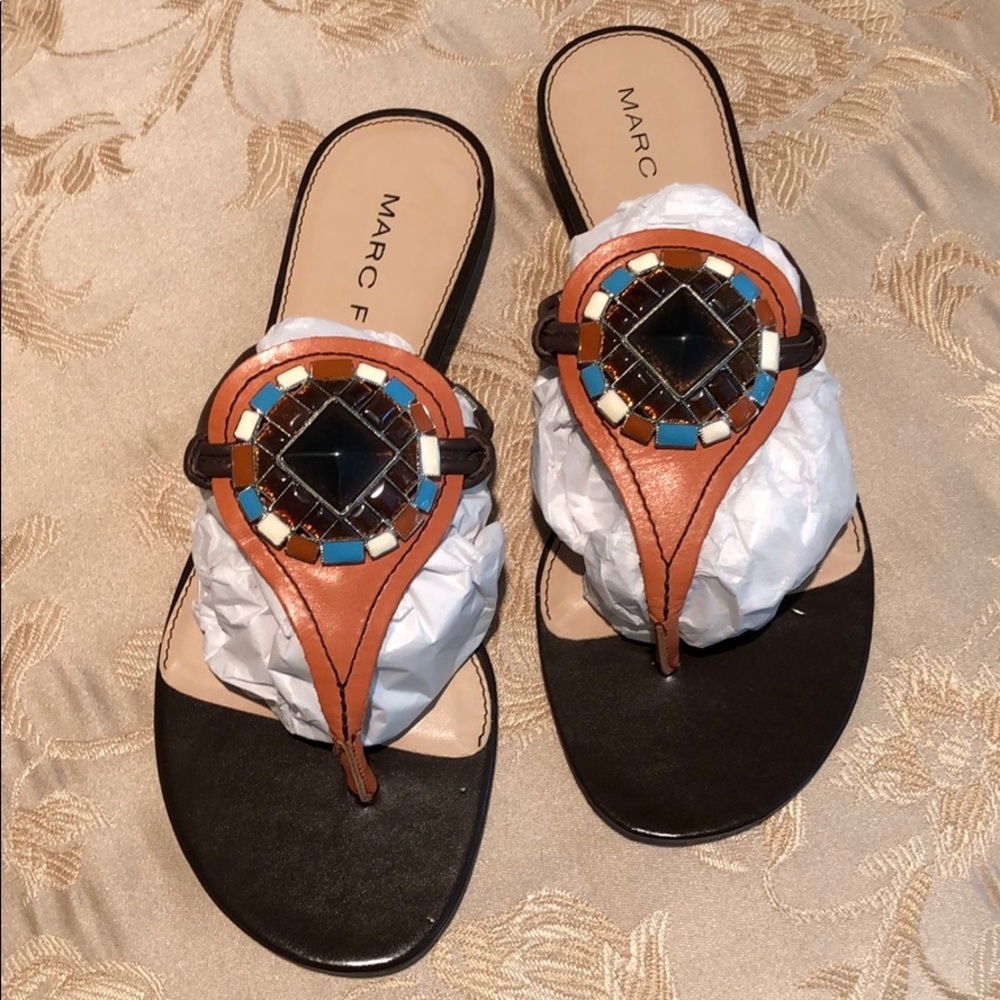Embellished sandals by Marc Fisher. Size 7.